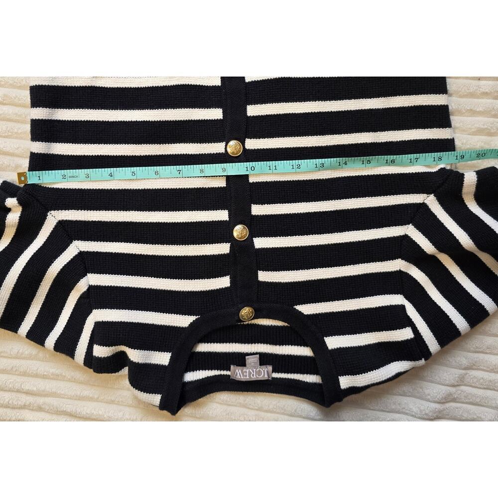J. Crew Emilie Stripe Sweater 100% Cotton Lady Jacket - Picture 10 of 12